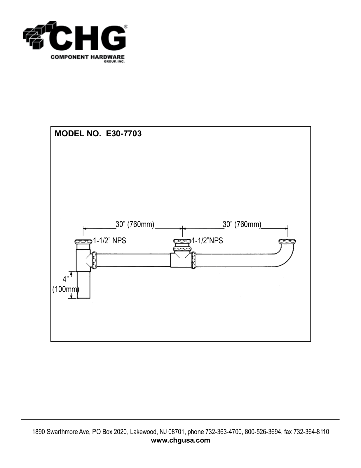 Component Hardware E30-7703 User Manual