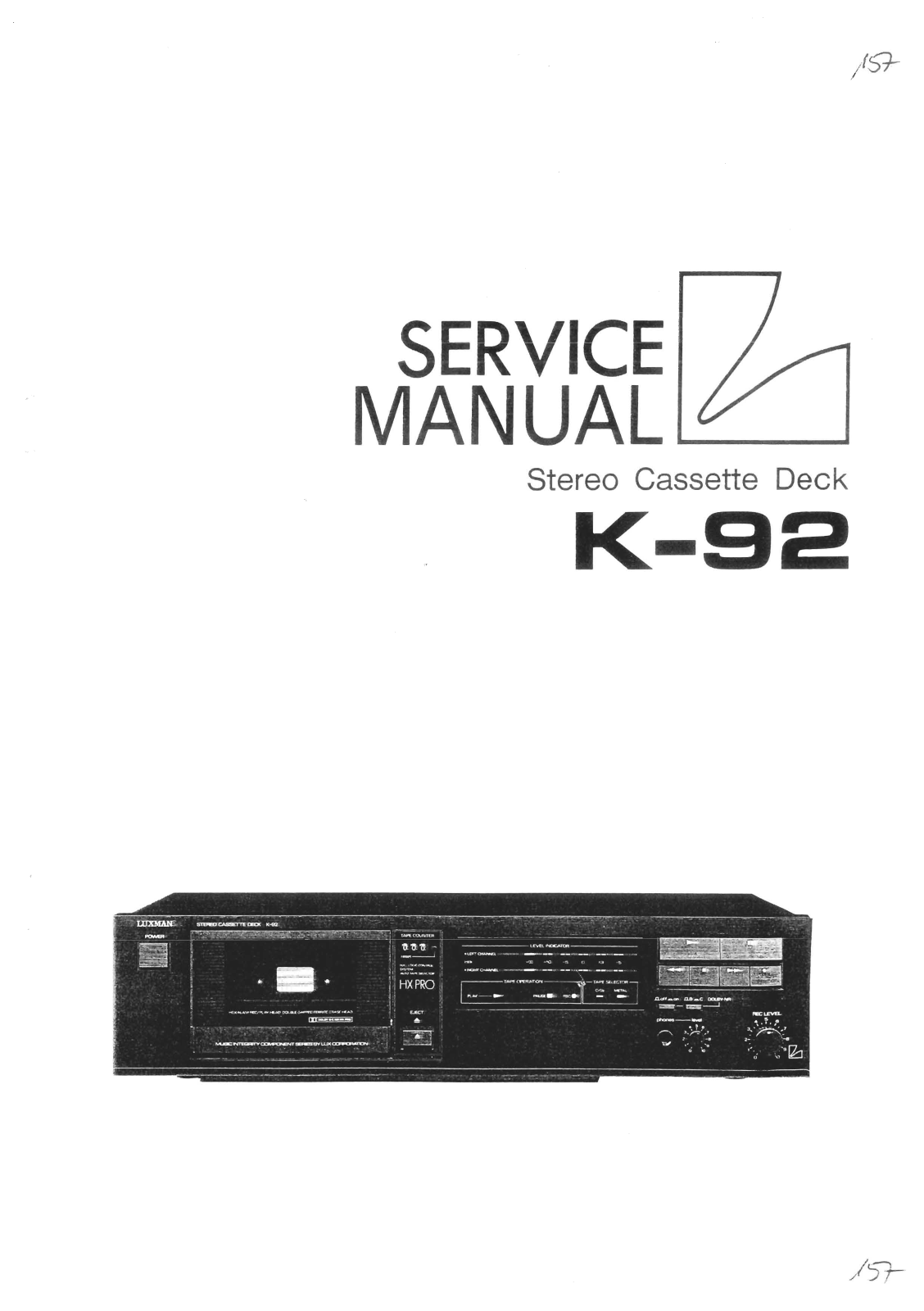 Luxman K-92 Service Manual