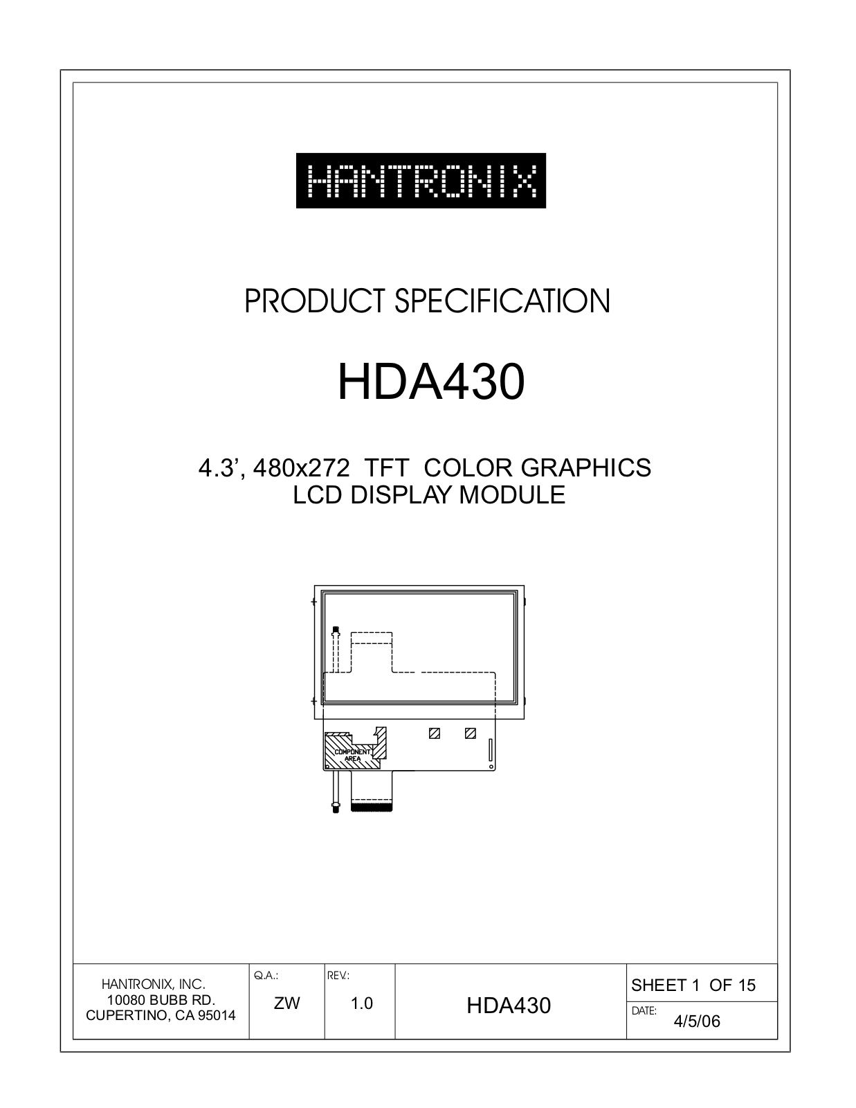 HANTRONIX HDA430 Datasheet