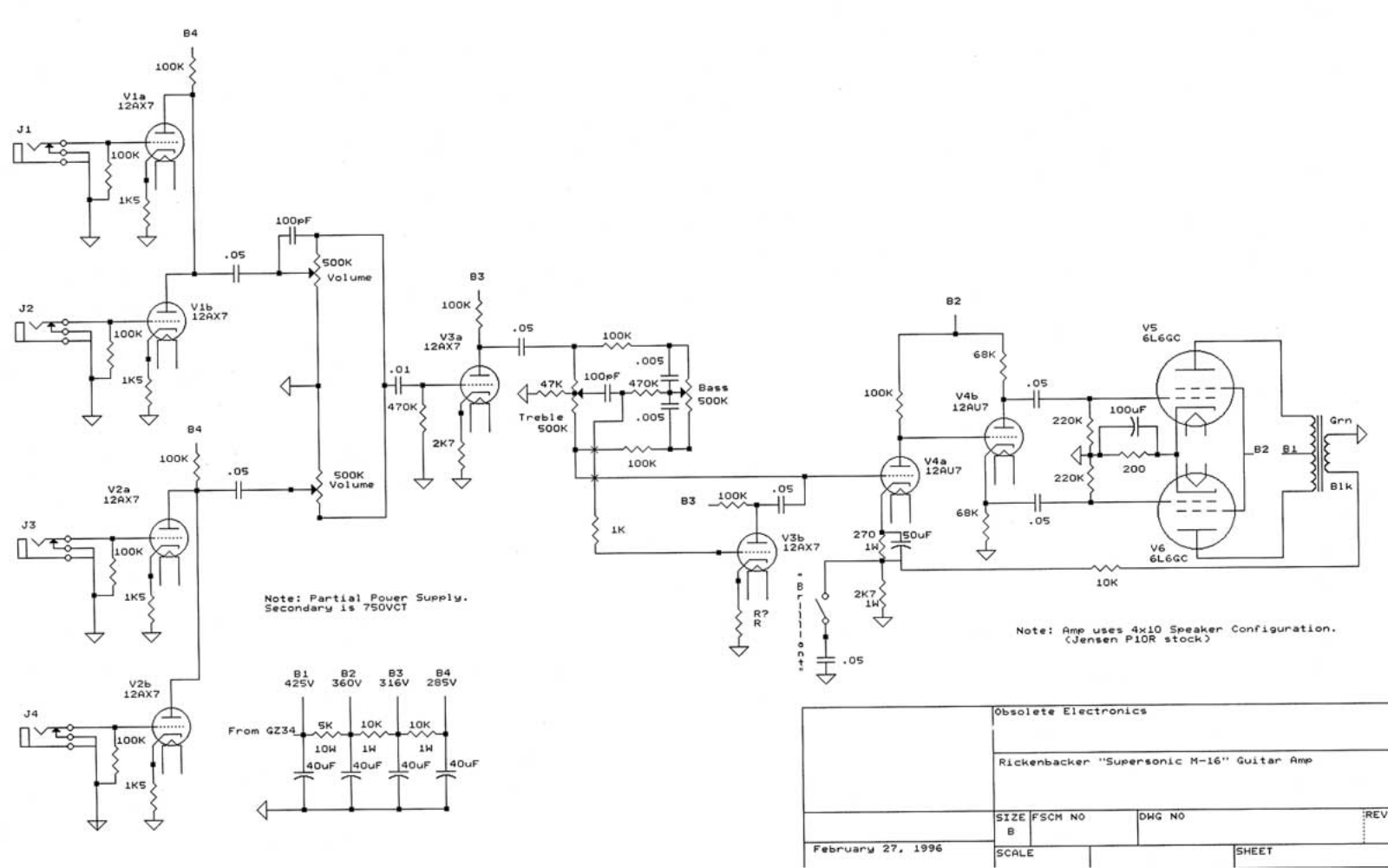 Rickenbacker p10r schematic