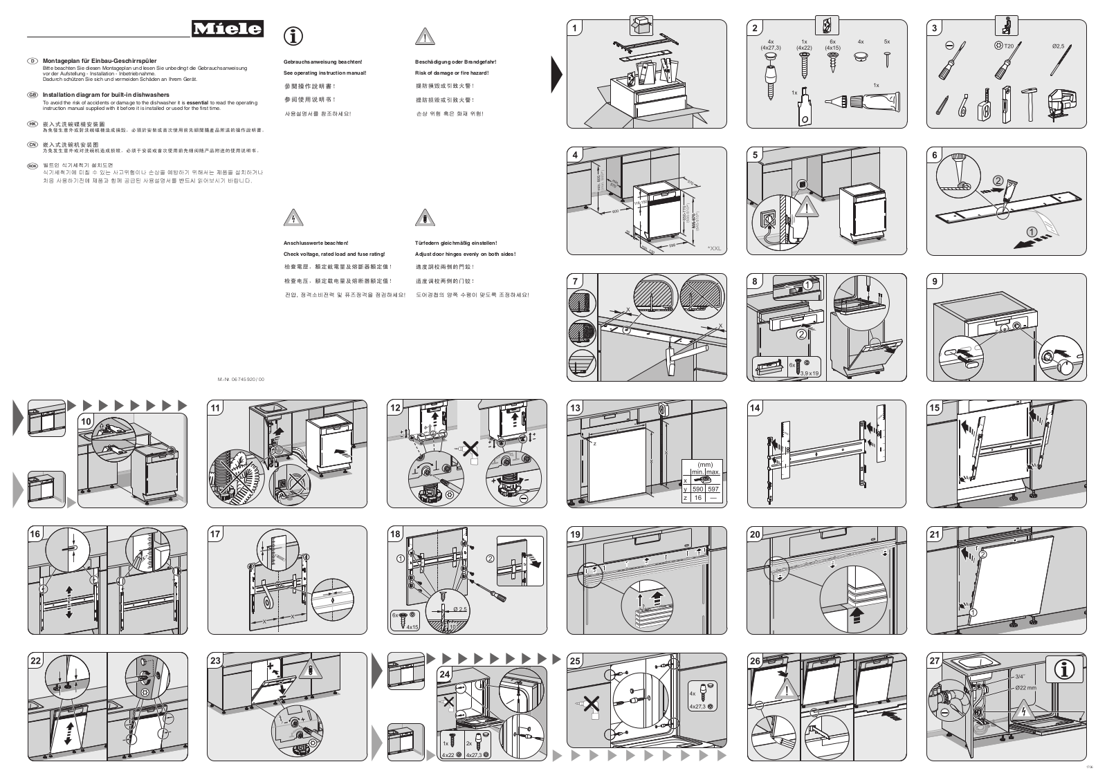 Miele G1100, G2100 Assembly plan - ManualMachine.com