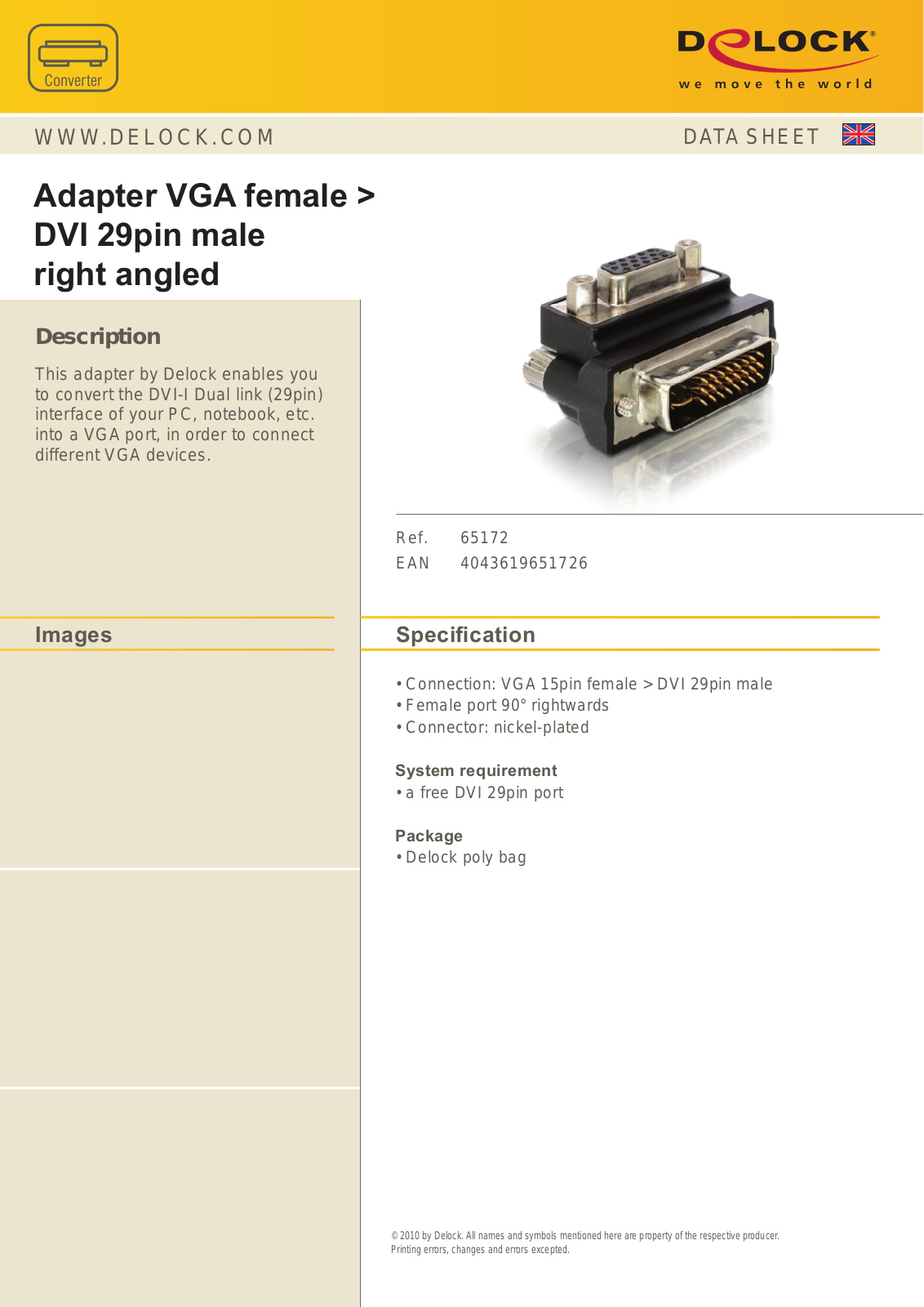 DeLOCK 65172 User Manual