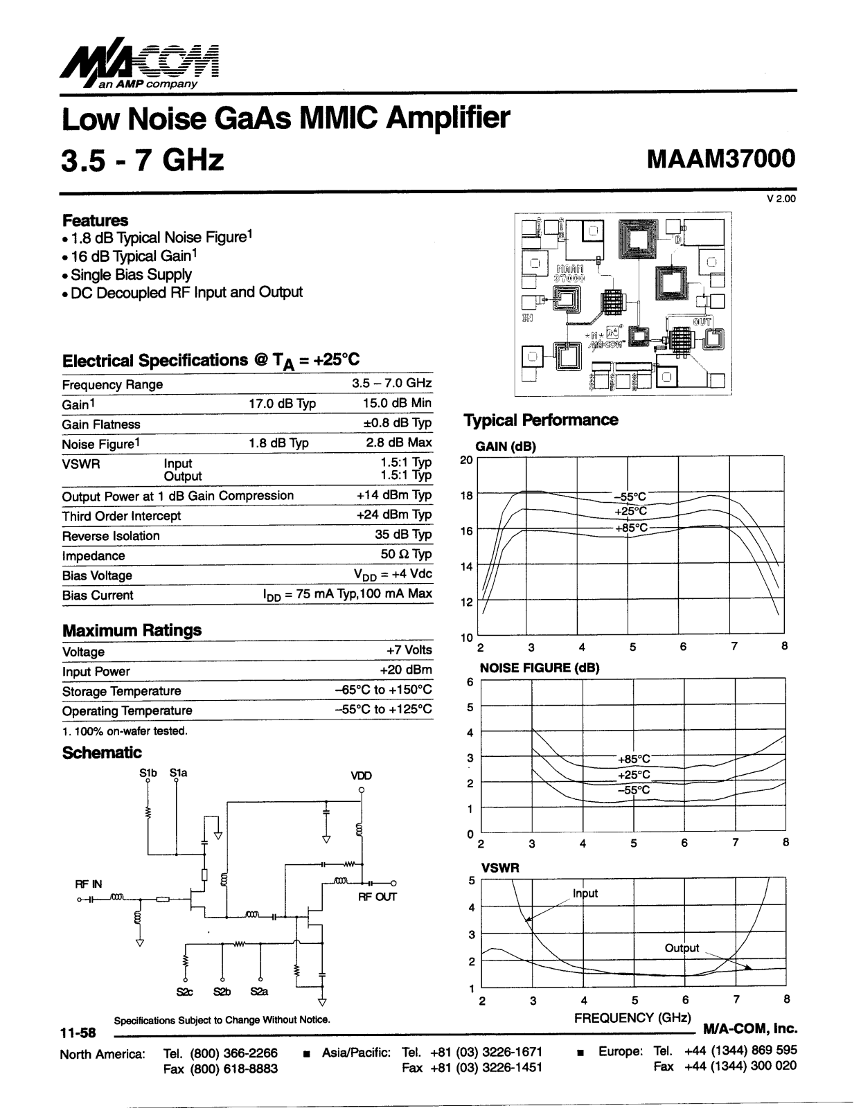 M A COM MAAM37000 Datasheet