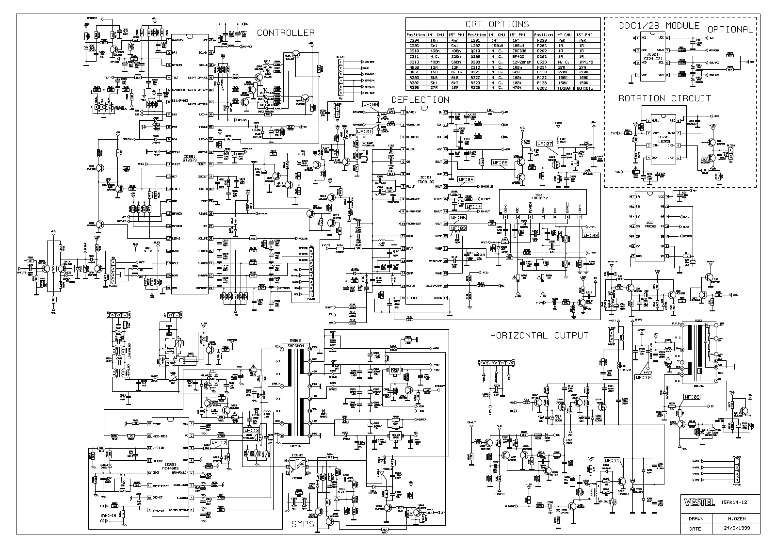 Vestel 15AK14-12 Schematic