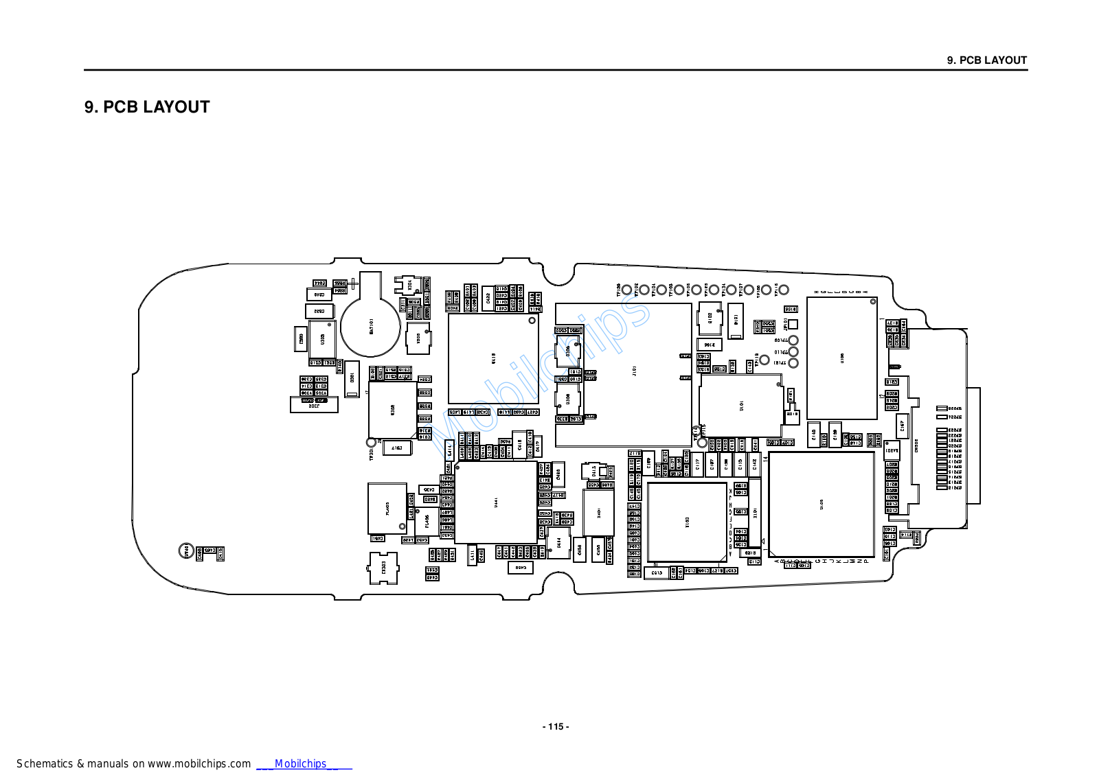 LG W3000 PCB LAYOUT DIAGRAM