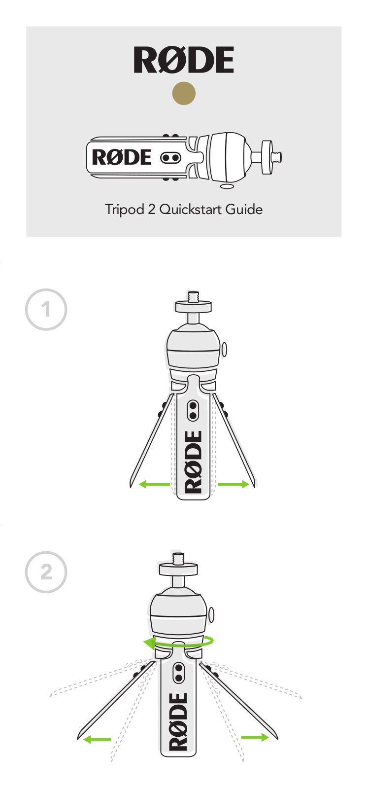 Rode Microphones Tripod 2 Quick Start Guide