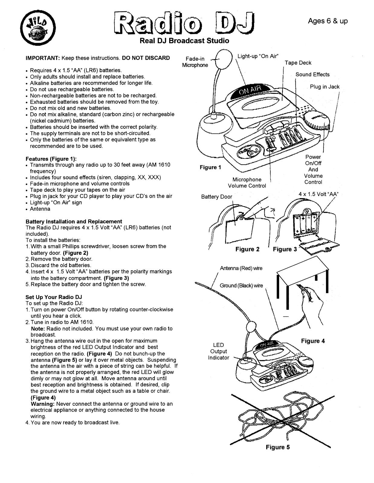 Wild Planet Entertainment RADIODJ70034 User Manual