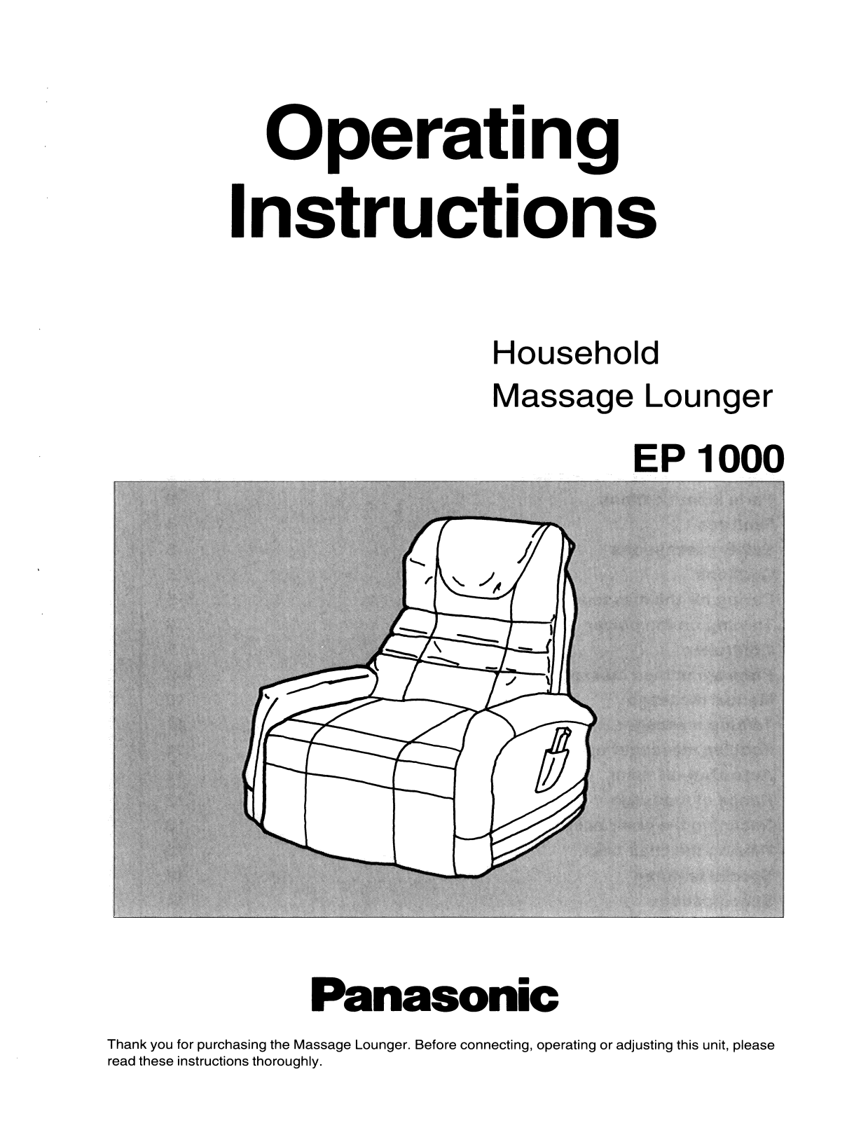 Panasonic ep1000 Operation Manual