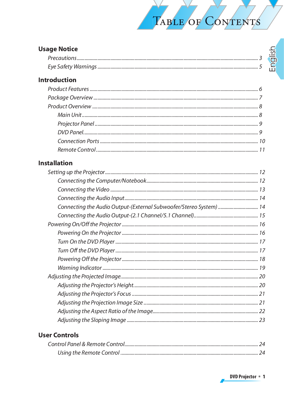 Optoma MovieTime DV11 User Manual