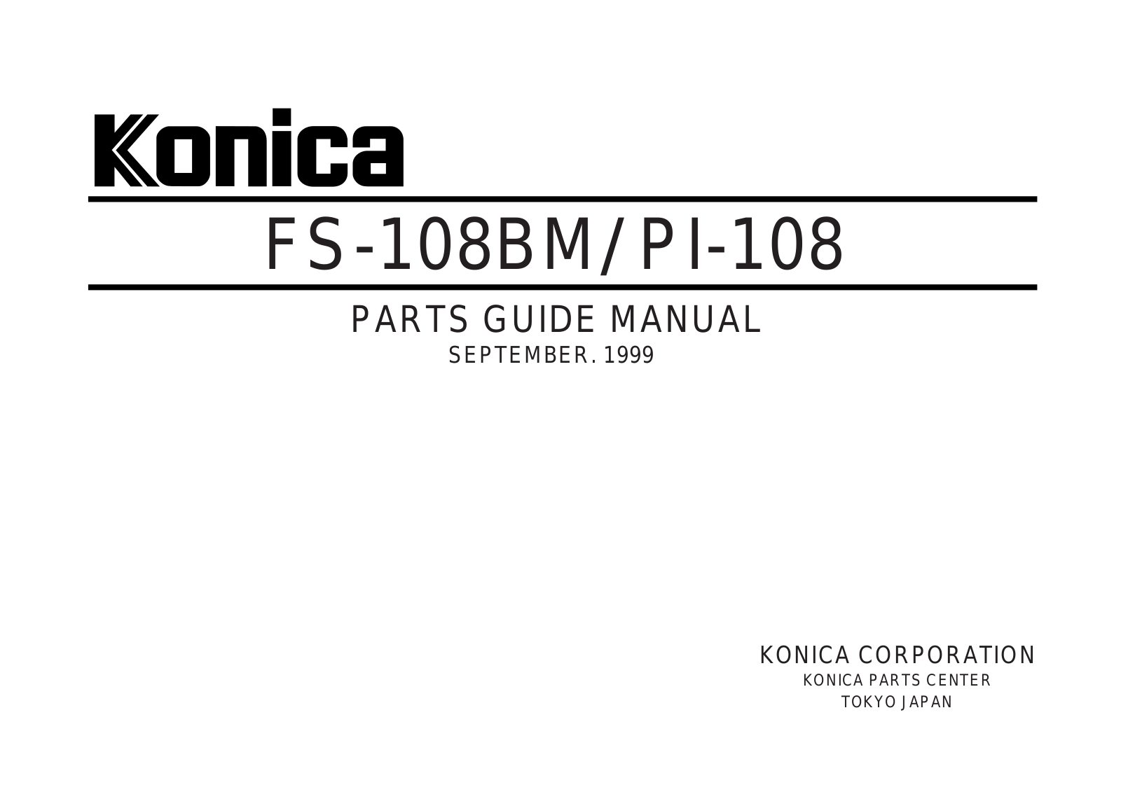 Konica 7065 GUIDE MANUAL FS-108BM