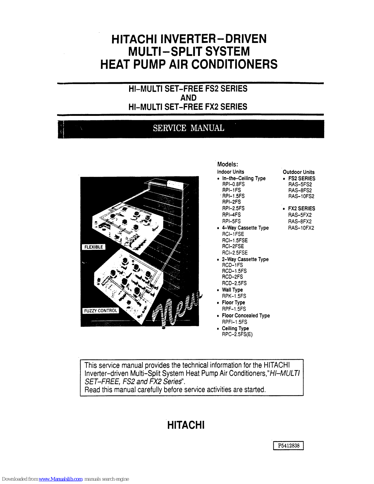 Hitachi RPI-4FS, RPI-1FS, RPI-2FS, RPI-5FS, RCI-1FSE Service Manual