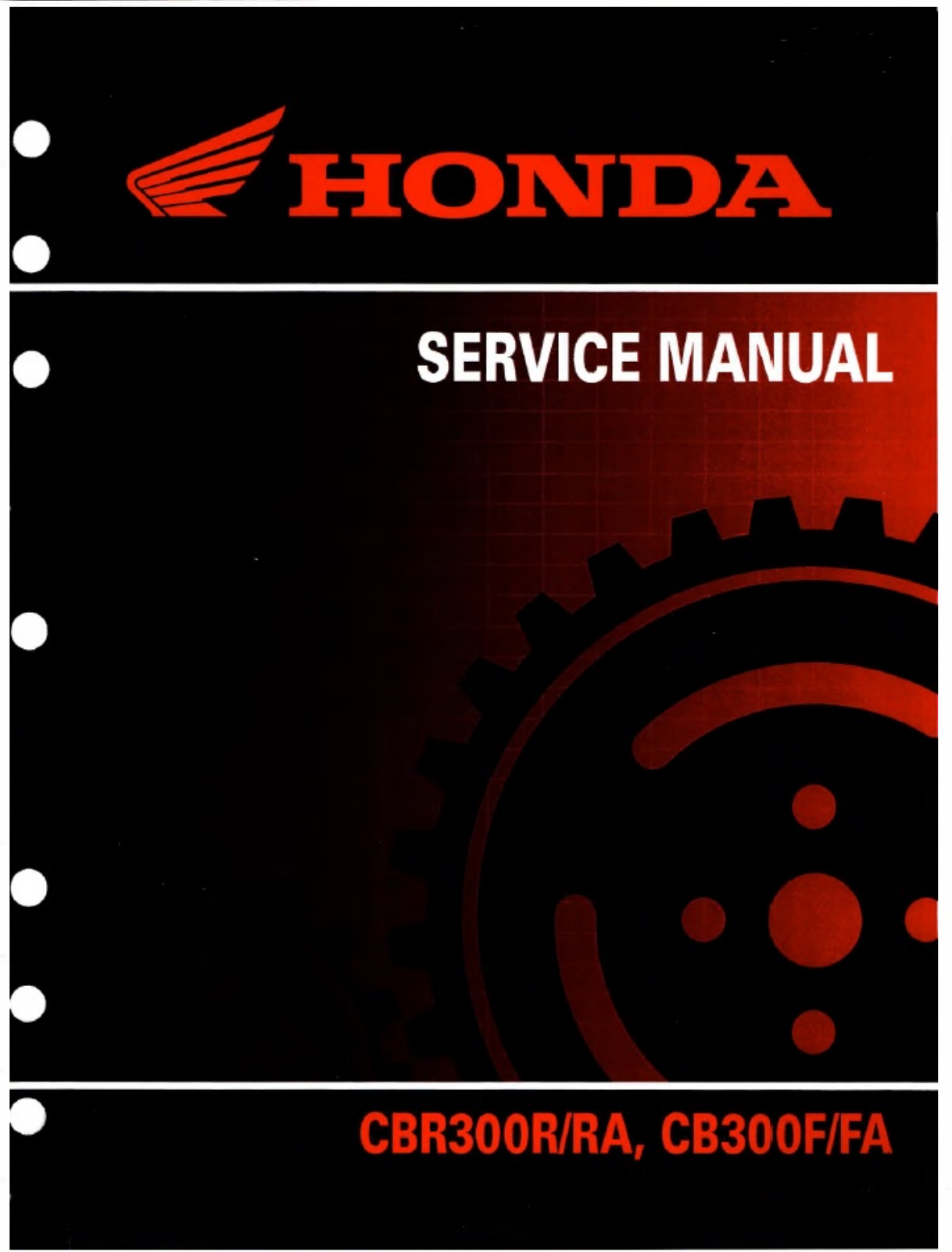 Honda CBR300RA, CBR300R, CB300F, CB300FA Service Manual