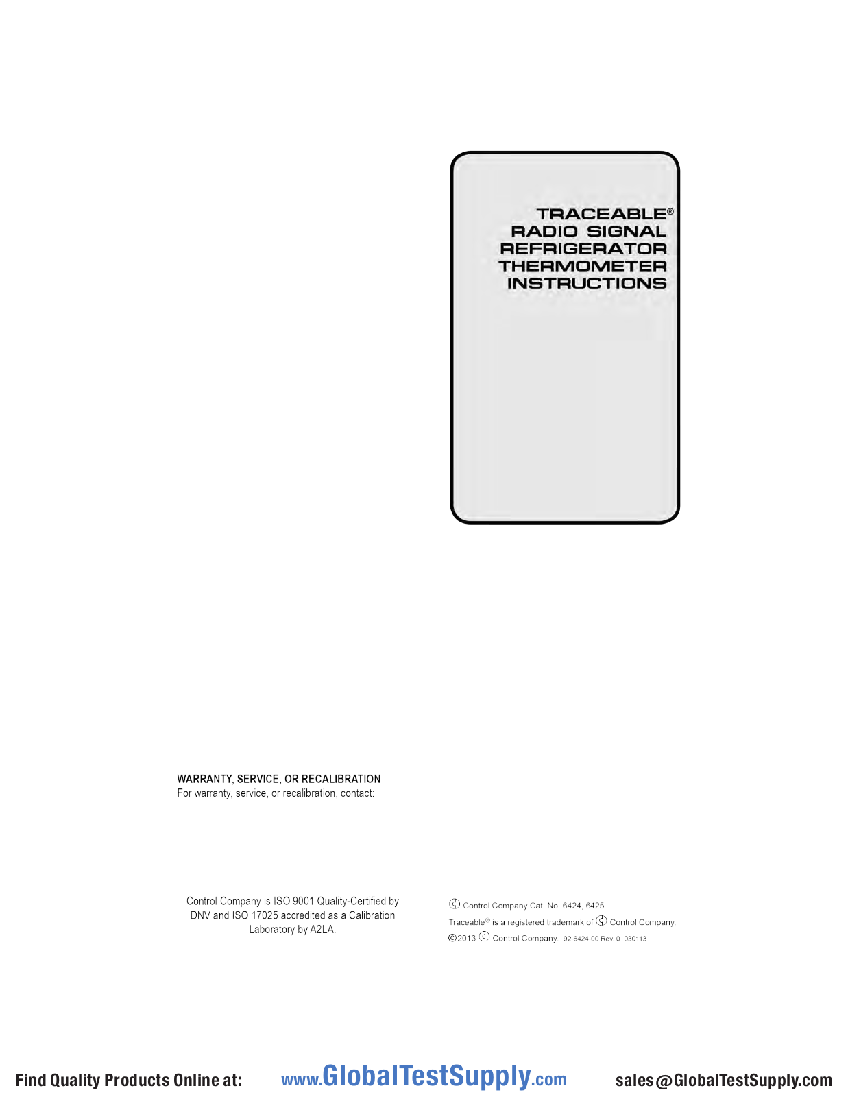 Traceable 6425 User manual