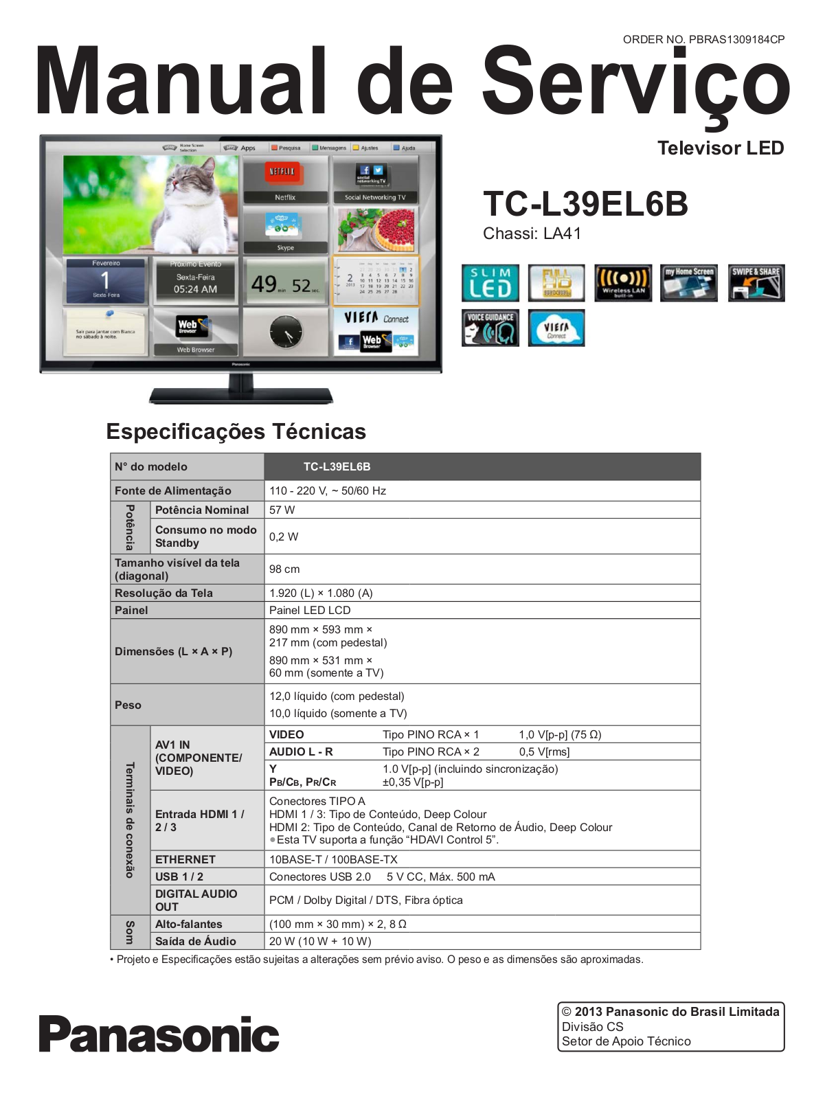 Panasonic TC-L39EL6B Schematic