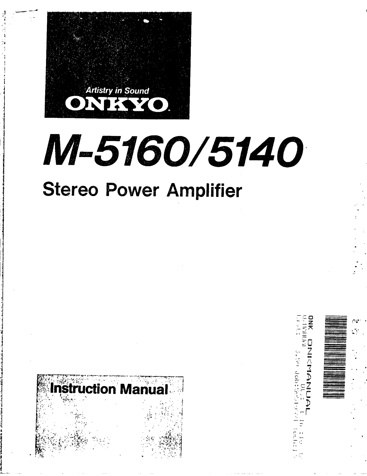 Onkyo M-5160 Owners manual