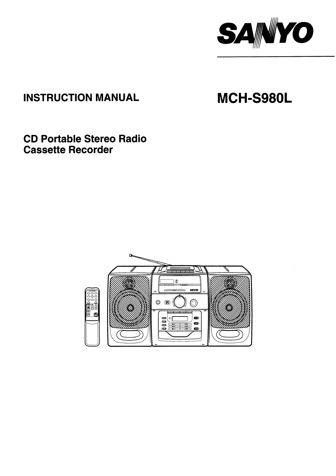Sanyo MCH-S980L Instruction Manual