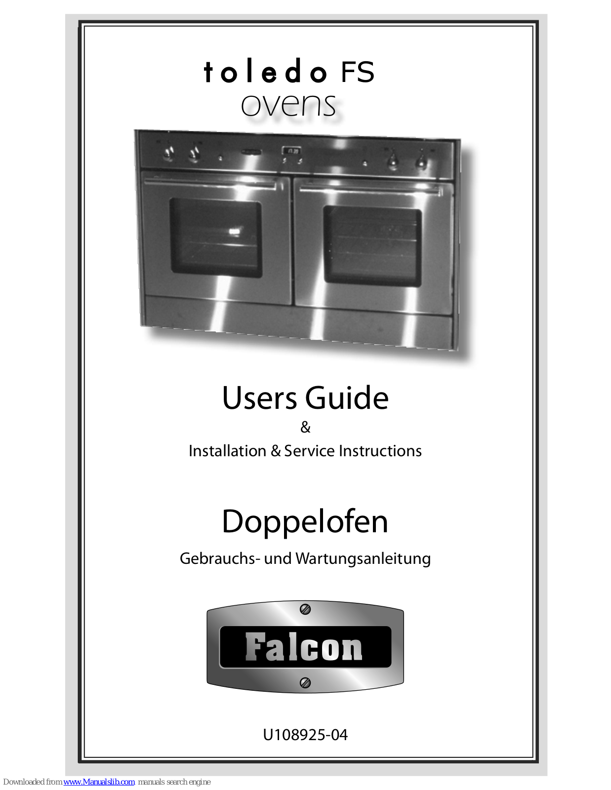 Falcon toledo FS User Manual & Installation & Service Instructions