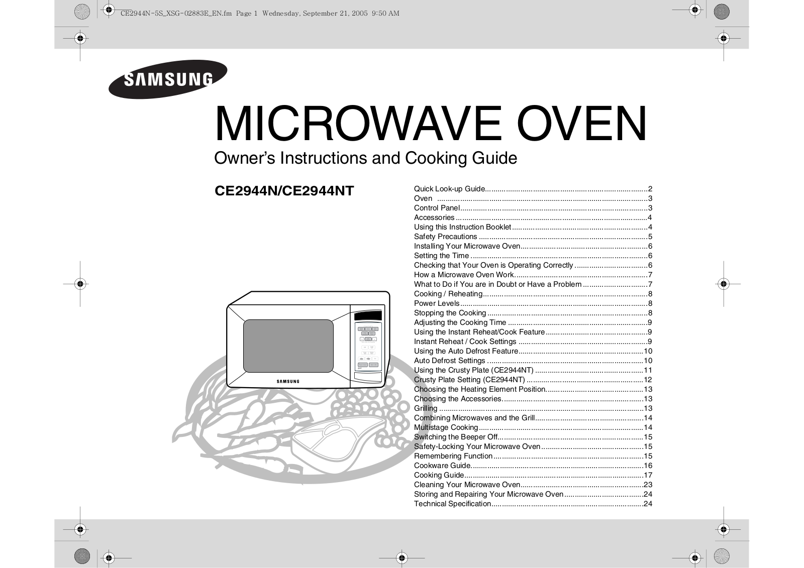 Samsung CE2944N-5, CE2944N-5S User Manual