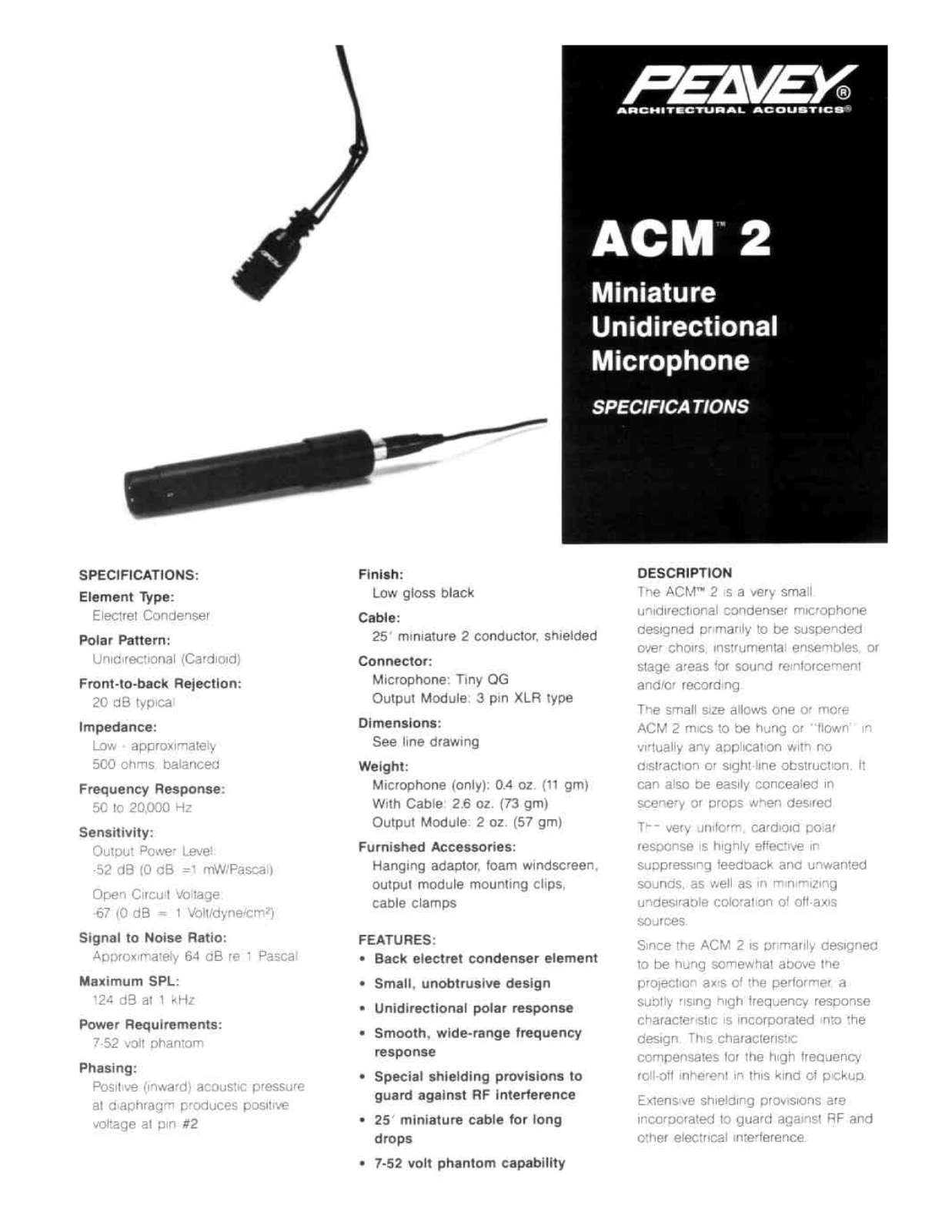 Peavey ACM-2 User Manual