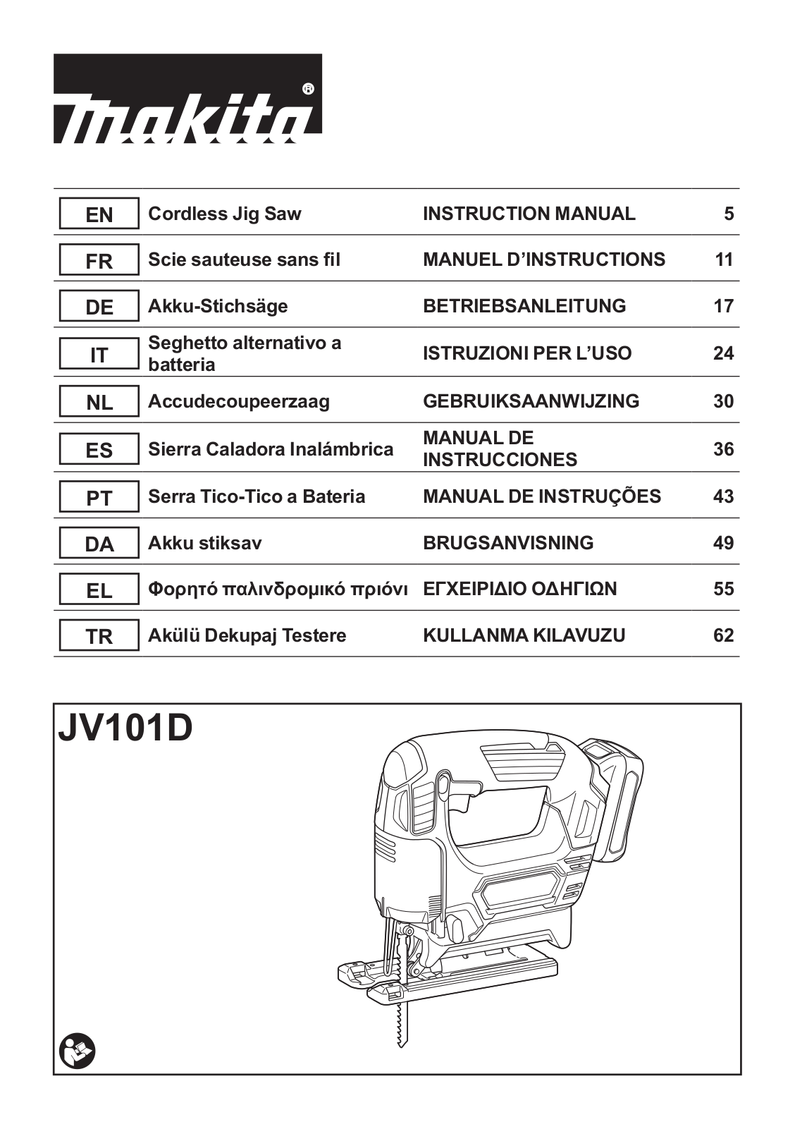 Makita JV101D User manual