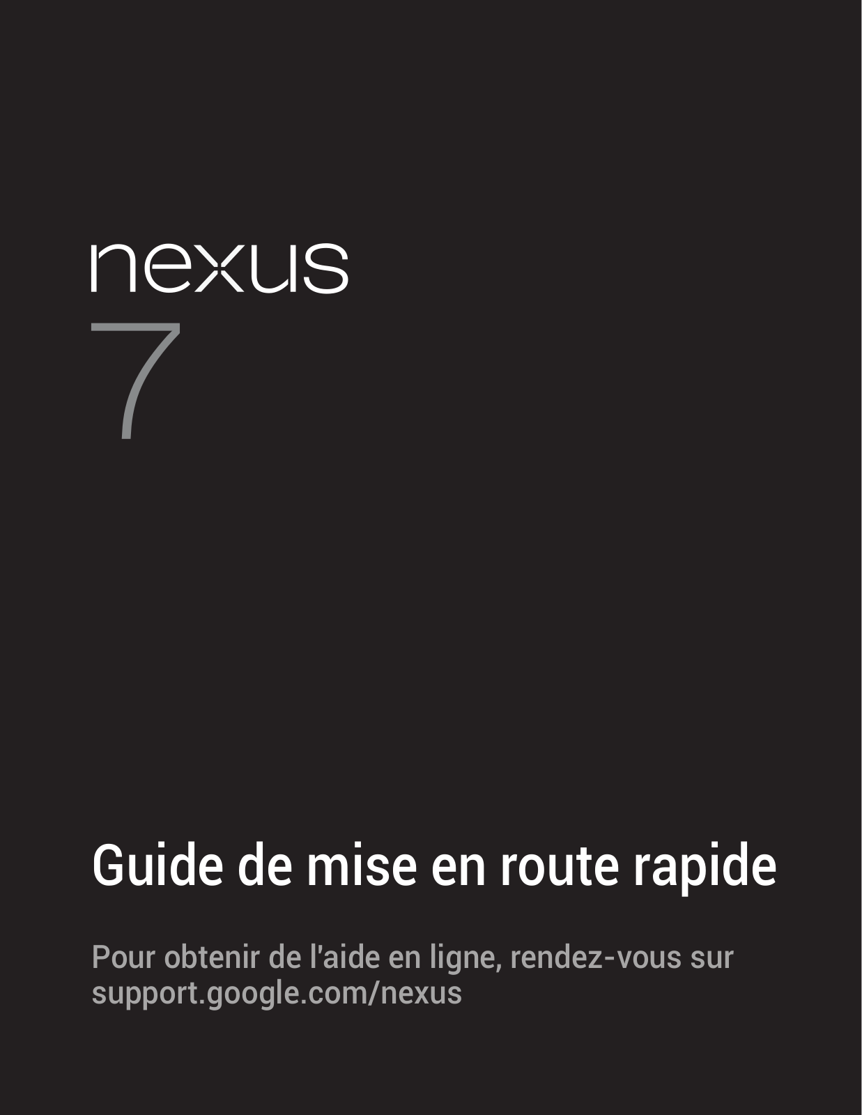 ASUS Nexus 7 Instruction Manual