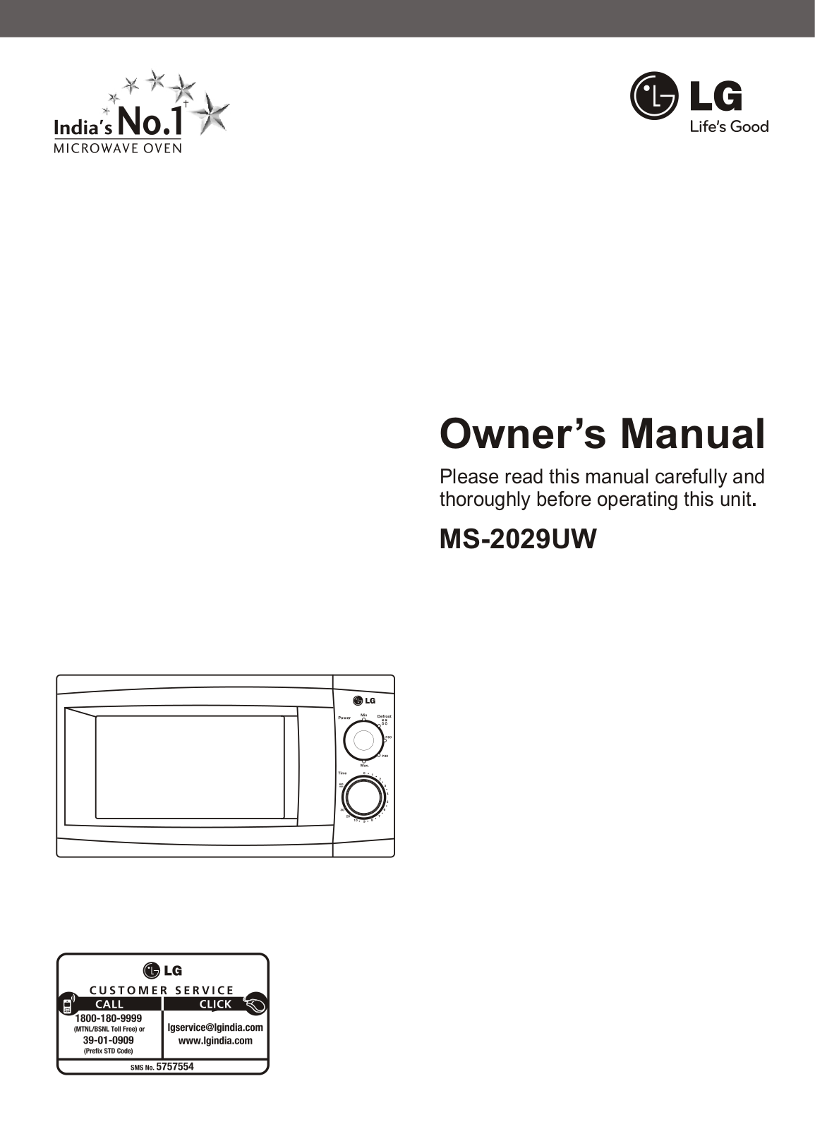 LG MS-2029UW Owner’s Manual