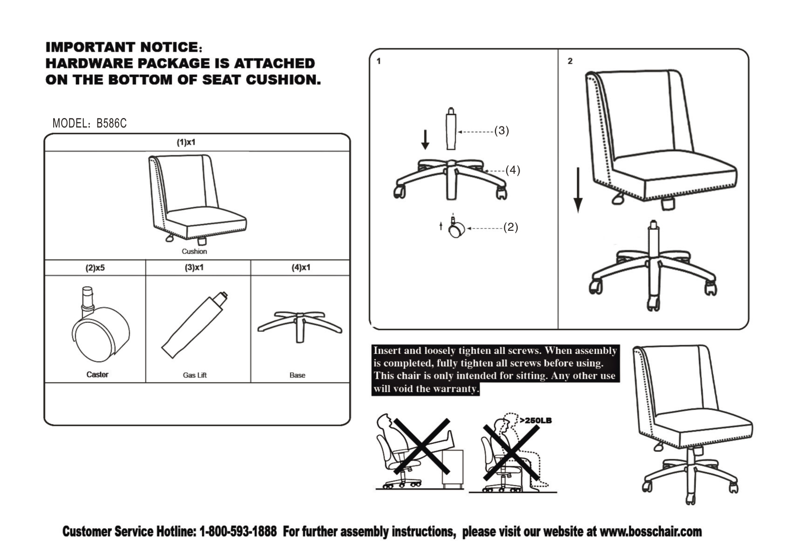 Boss B586CCV Assembly Guide