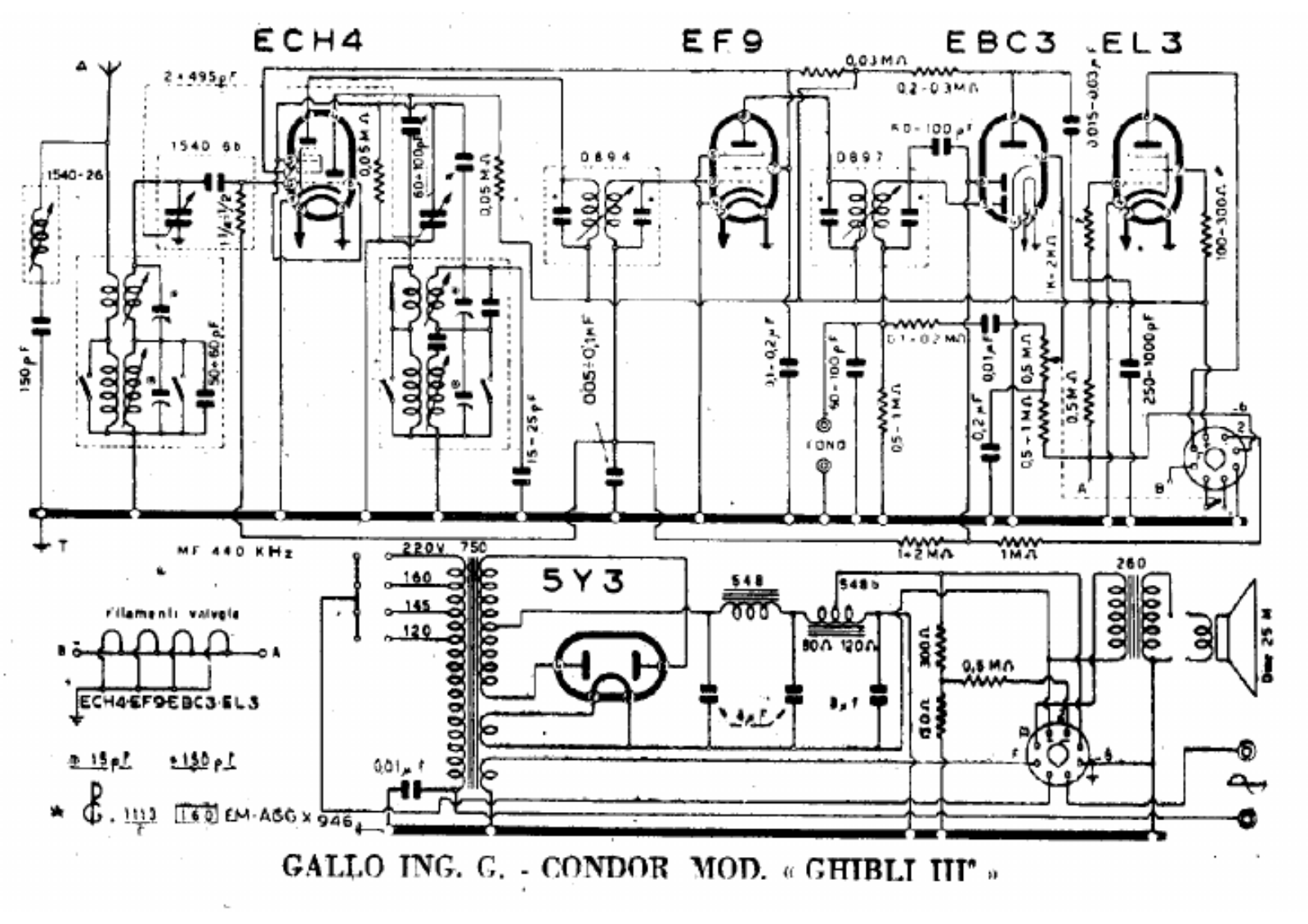 Condor ghibli iii schematic