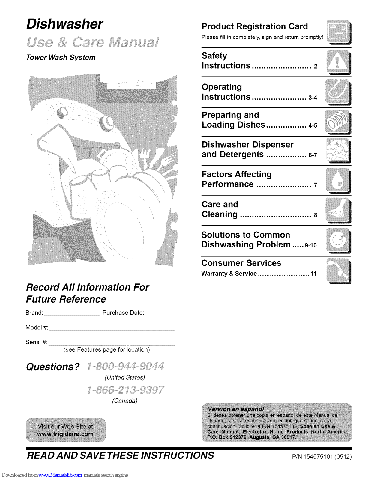 Frigidaire TDB210RFB0, TDB210RFS0 Use & Care Manual - ManualMachine.com