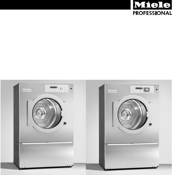 Miele PT 8251 + COP, PT 8253, PT 8331 + COP, PT 8333, PT 8401 User manual