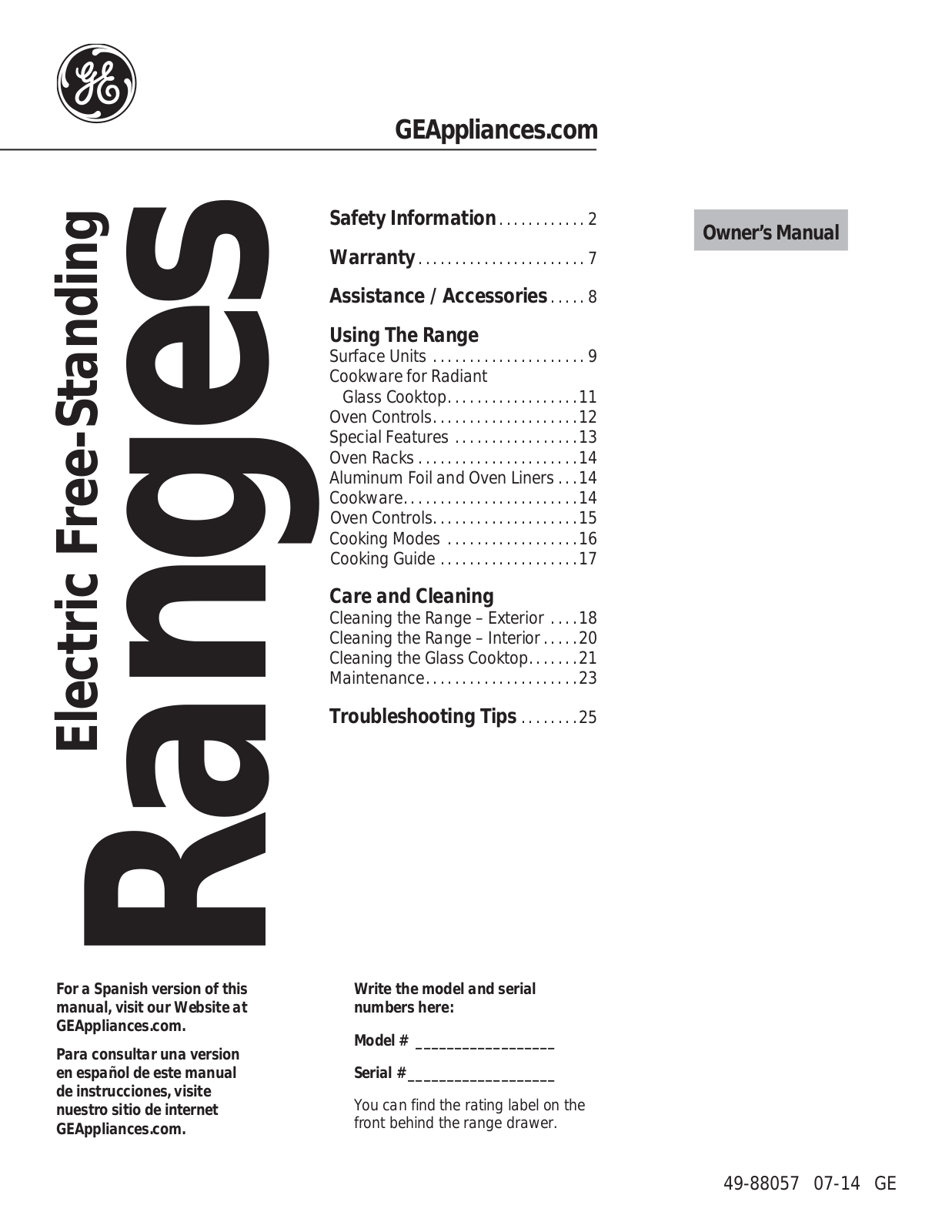 Hotpoint RB720DHWW User Manual