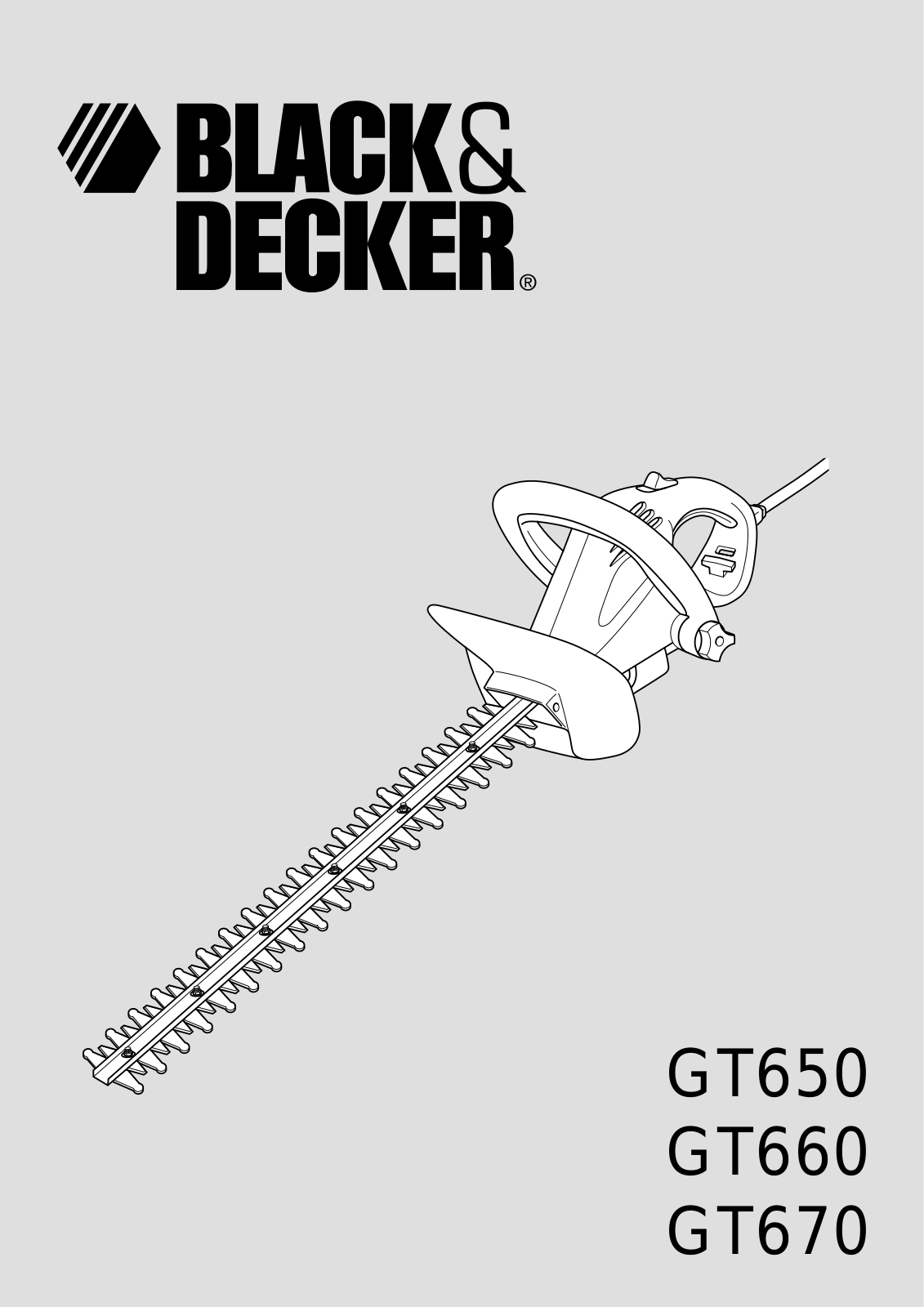 Black & Decker Gt670, Gt680 Instruction Manual