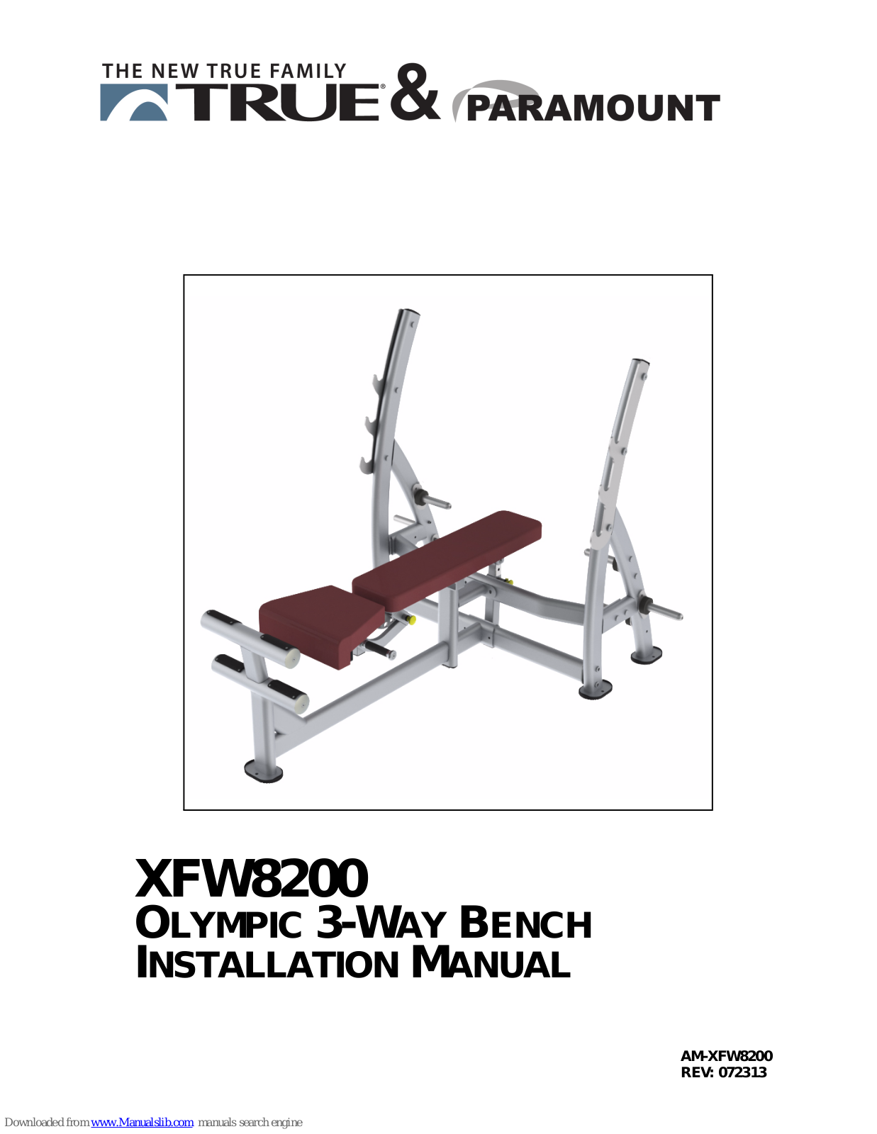 Paramount Fitness XFW8200 Installation Manual