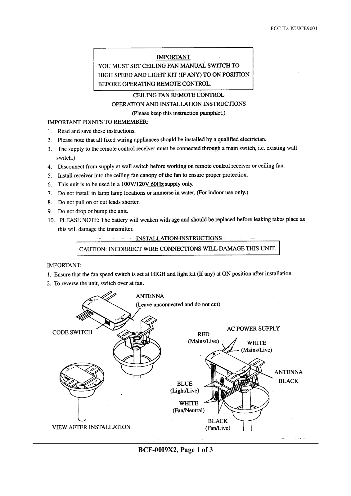 Chungear Co CE9001 User Manual