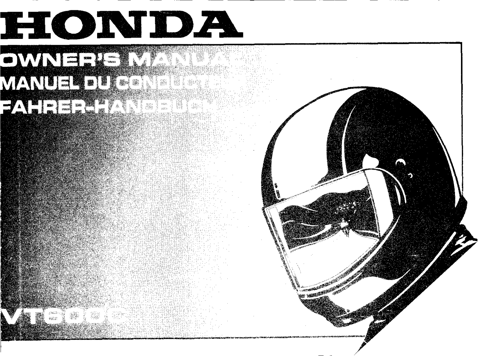 Honda VT600C 1996 Owner's Manual