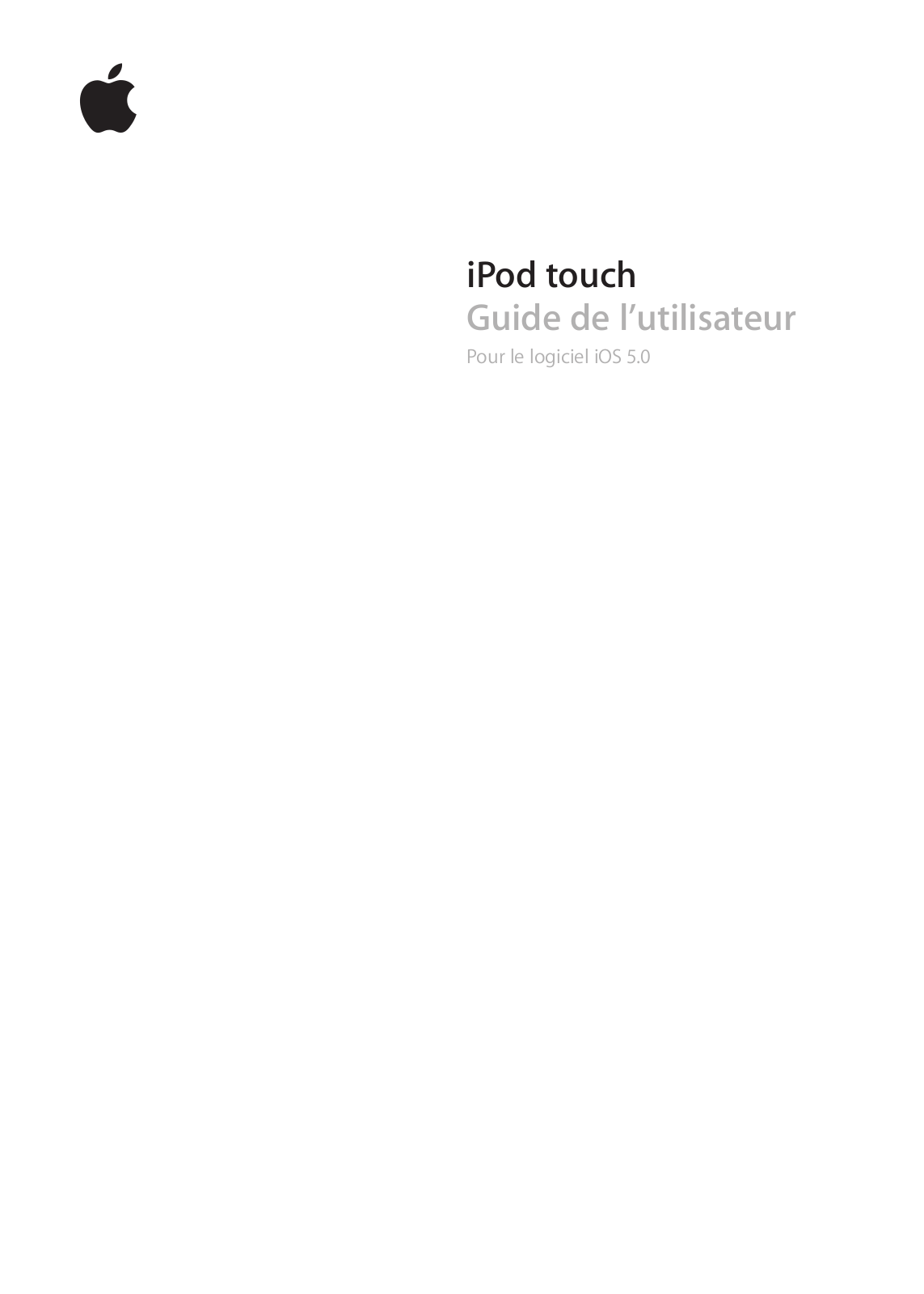 APPLE iPod Touch - Logiciel iOS 5.0 Instruction Manual