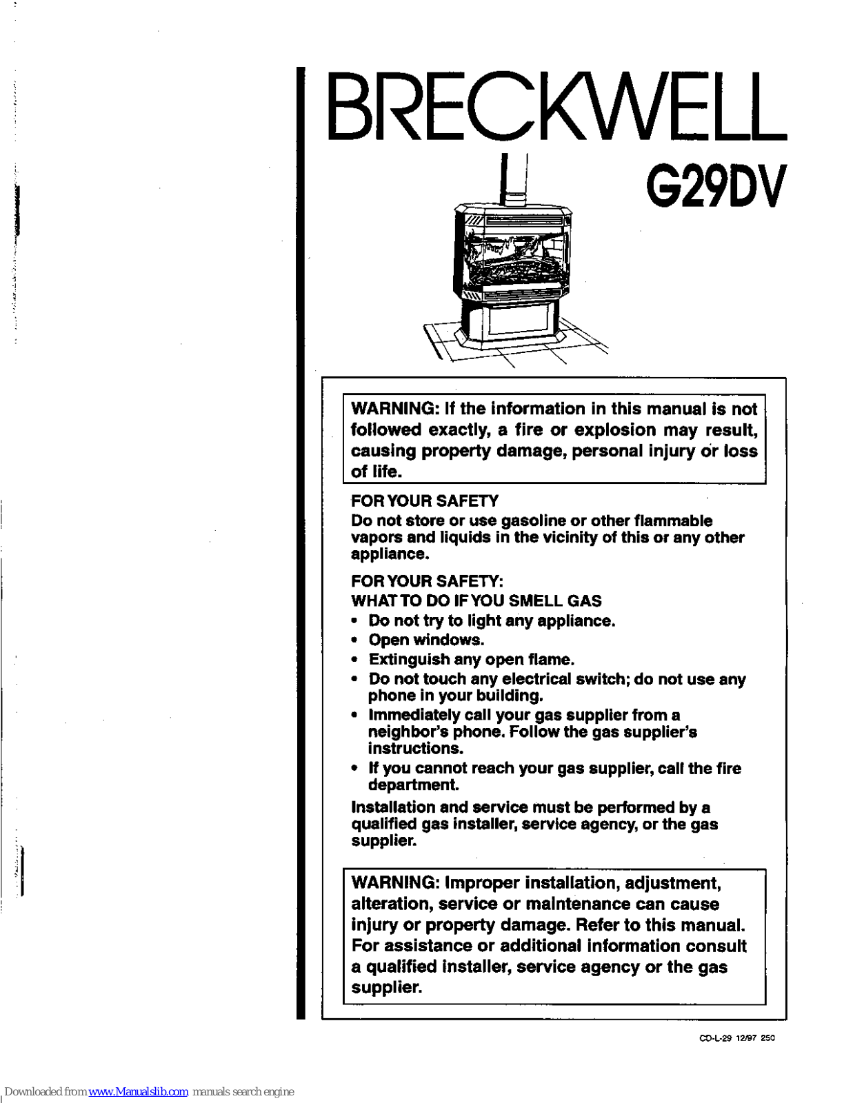 Breckwell G29DV User Manual