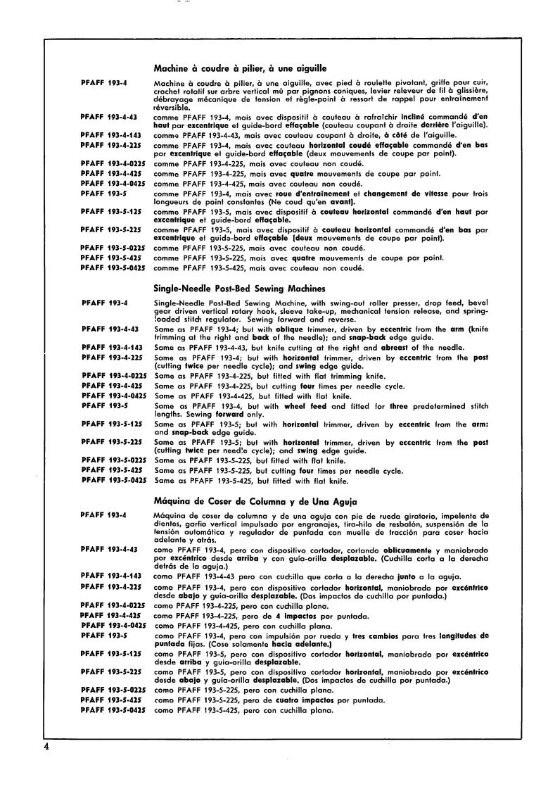 Pfaff 193-4, 193-5 Manual