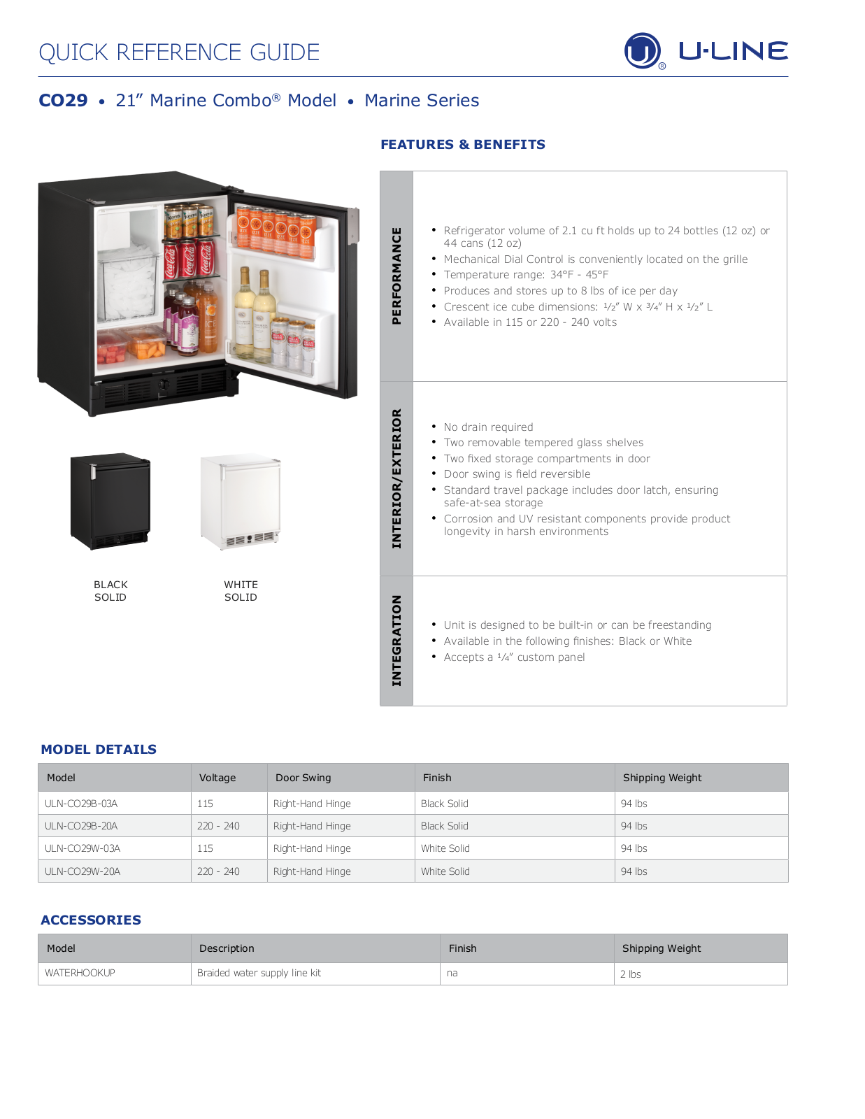 U-Line C029 User Manual