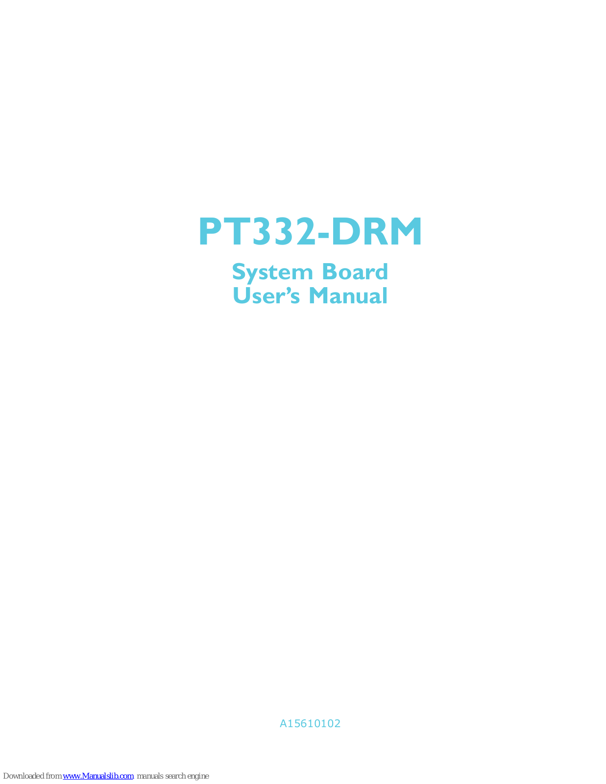 DFI PT332-DRM User Manual