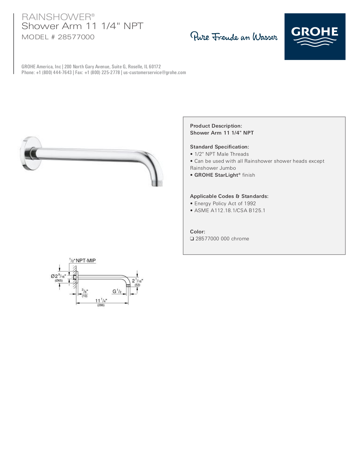 GROHE GRH5316 Specifications - ManualMachine.com