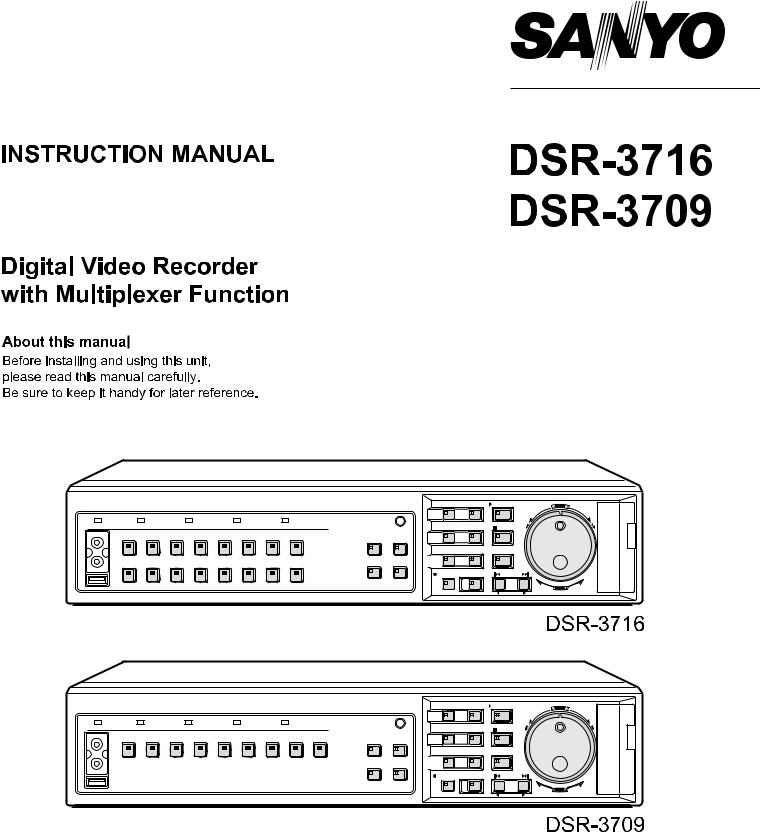 Sanyo DSR-3716, DSR-3709 User Manual