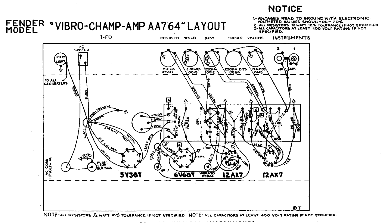 Fender ch vibro aa764 schematic