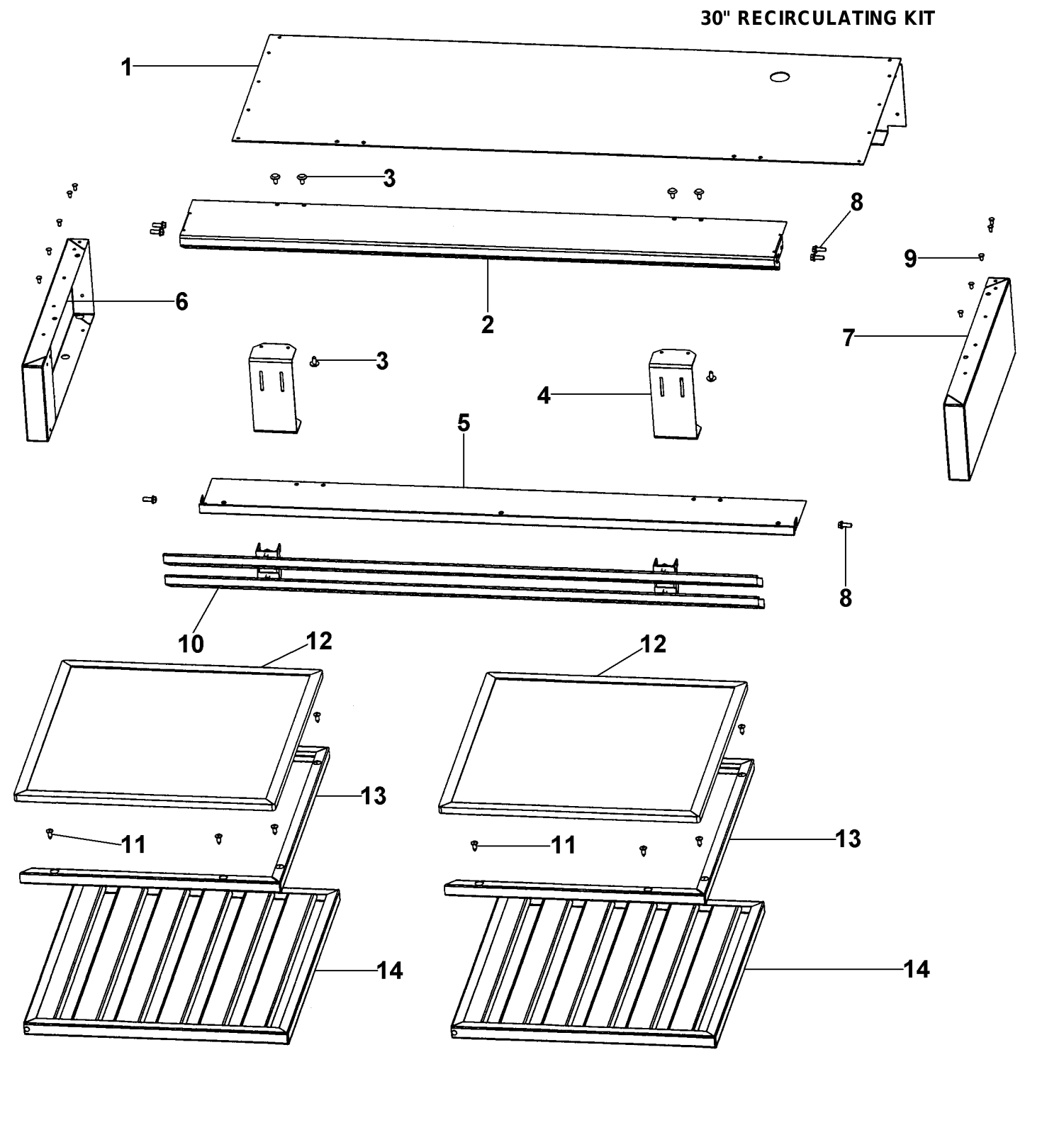 Viking VRK30 Parts List