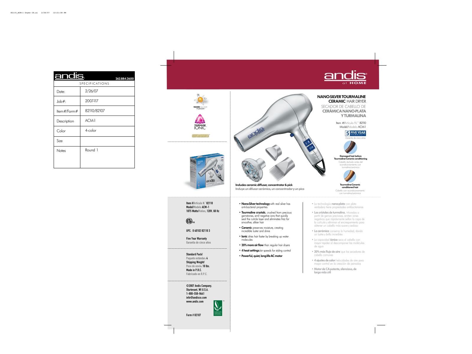 Andis ACM-1 User Manual