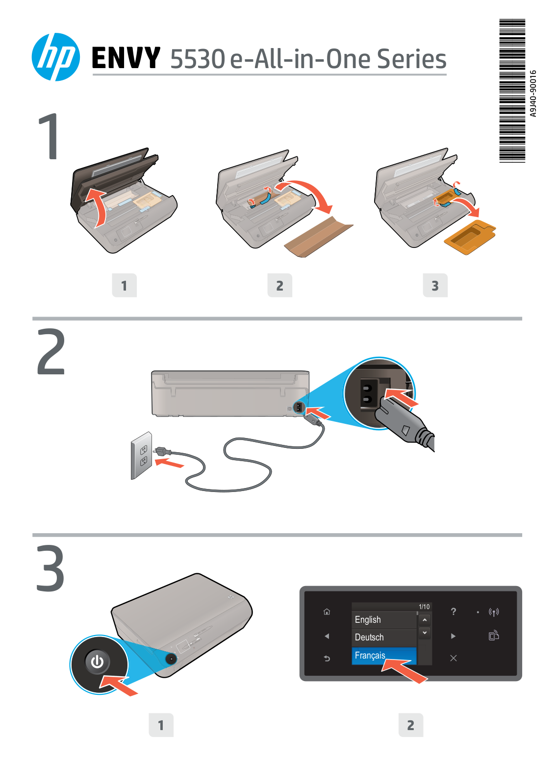 HP ENVY 5531 e, ENVY 5532 e, ENVY 5535 e, ENVY 5530 e Setup Poster