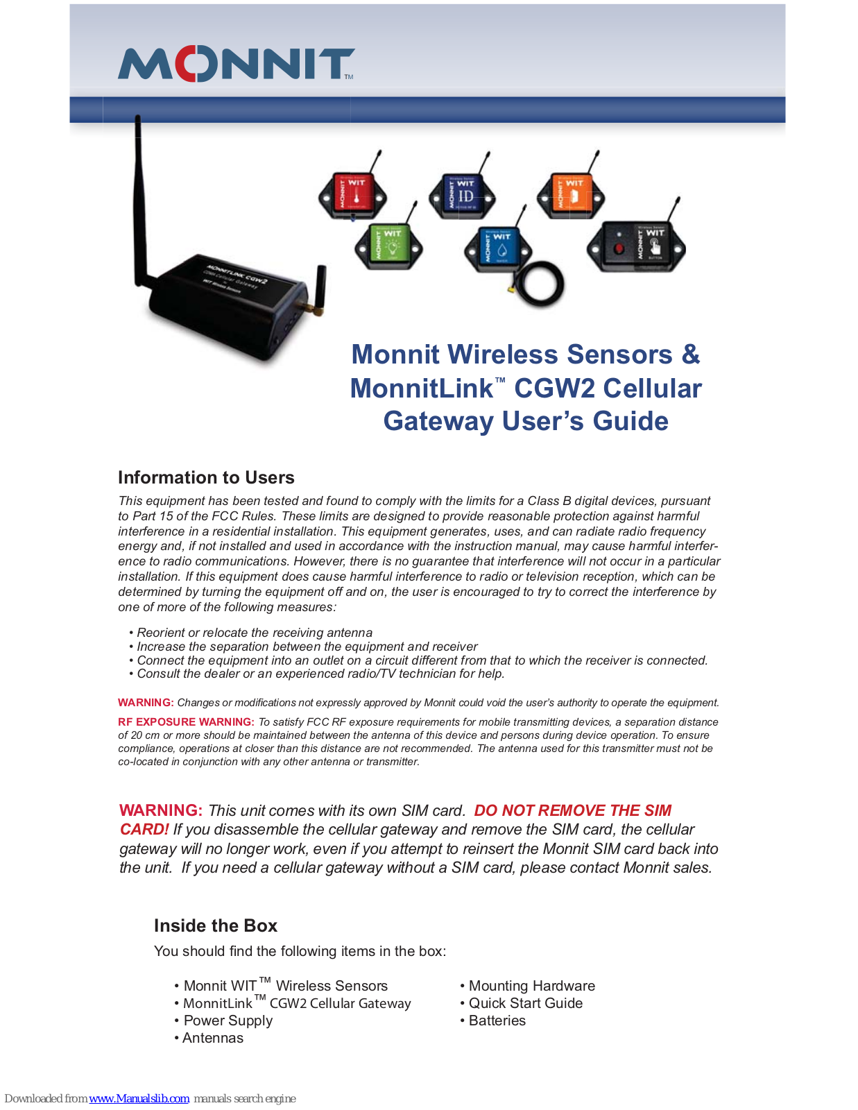 Monnit MonnitLink CGW2 User Manual