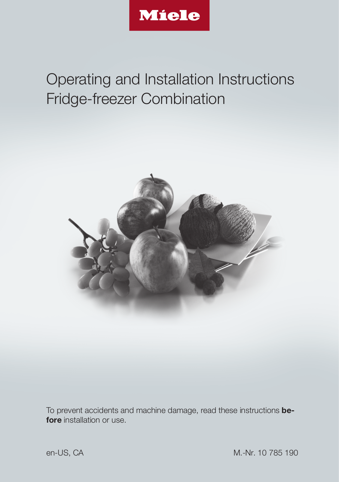 Miele KF2981VI Installation and Operation Guide