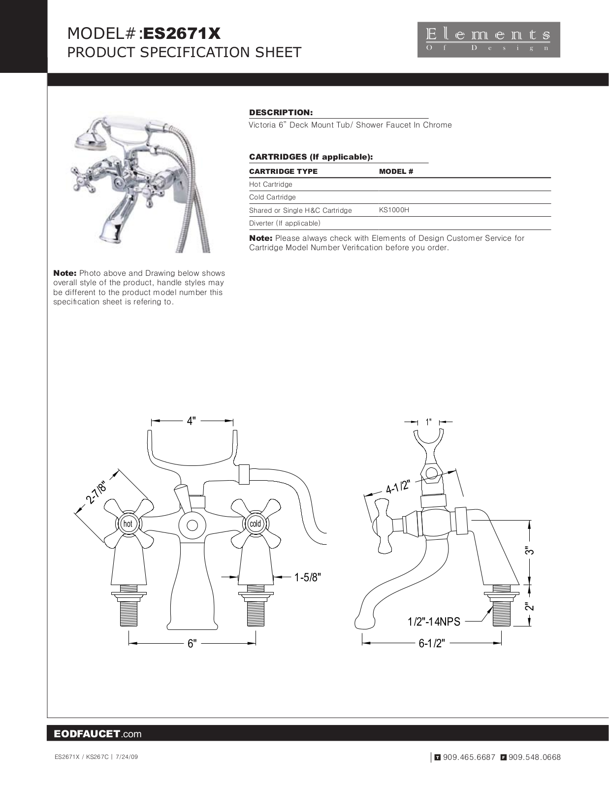 Elements of Design EDE2745 Specifications - ManualMachine.com