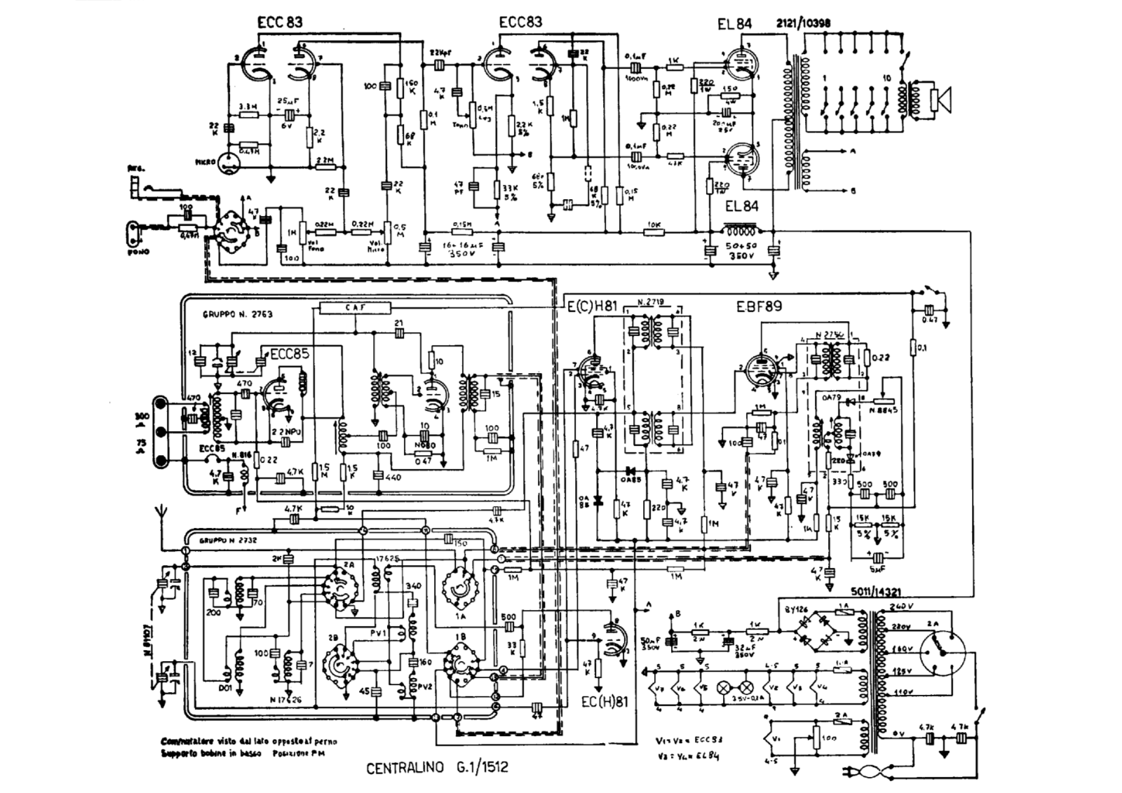 Geloso G1-1512 Schematic